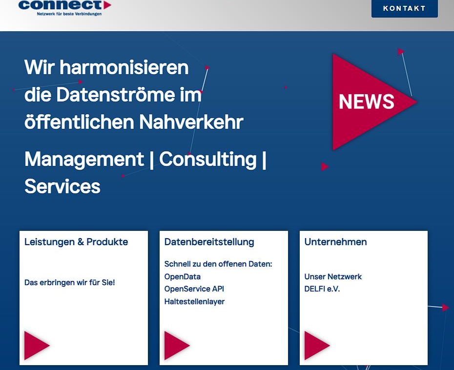 Connect-Fahrplanauskunft GmbH präsentiert die neue Webseite